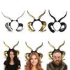 Large Goat Horn Headband for Party Stage Performances Costume Headdress Adult Cosplay Headgear Festival Party Accessory