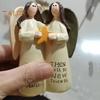 Angel Ornament Exquisite Workmanship Friendship Angel Statue Resin Angel Sculpture for Home