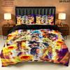 Dragon Ball Super Muster Bettwäsche Steppbett Set Bettbezug Kissenbezug Zuhause Geburtstagsgeschenk(1 Bettbezug + 2 Kissenbezüge, ohne Füllung)