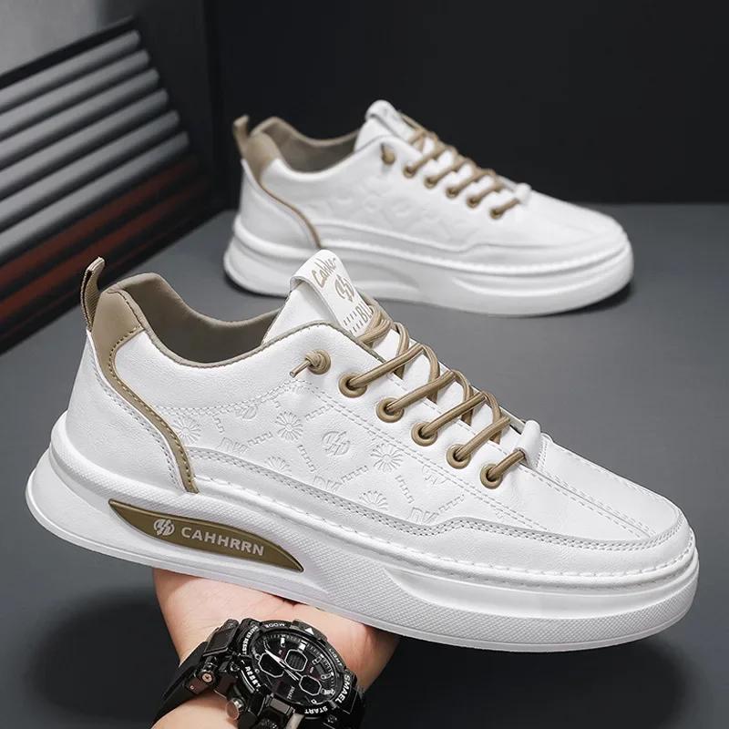 Men Sneakers Outdoor Breathable Sport Fashion Casual Shoes White Platform Skateboard Shoes Comfortable Non Slip Tennis Shoes2025