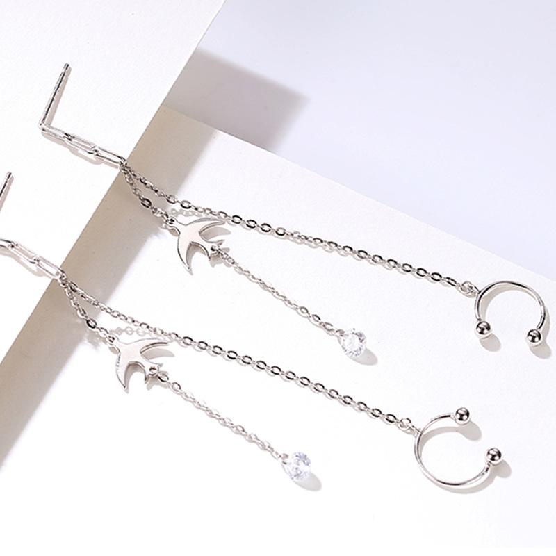 Originale Designer Dyr Fugl Øredobber Dame Mote Allsidig Trend Su Shan Diamant Svale Øredobber Lange