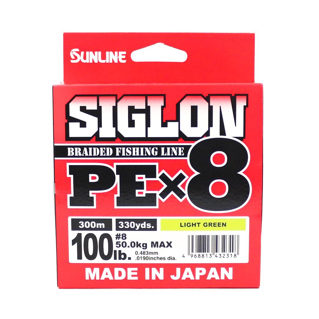 Sunline P.E Line X8 Siglon 300M P.E 8 100LB Light Green (2318)