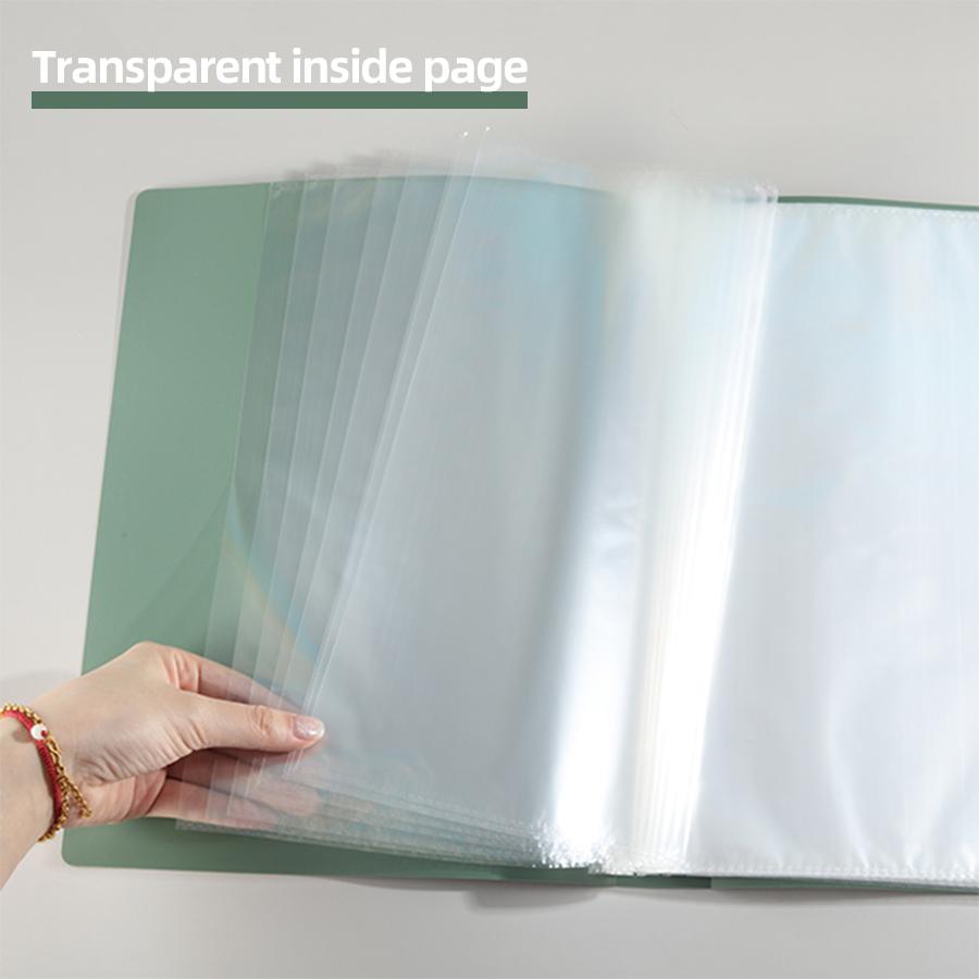 KOBEST 20/30/40/60 Pages A4 Side Transparent Thickening Folder High Quality Multi-layer File Cover Office School Supplies