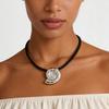Exaggerated beach ocean vacation style seashell pendant necklace for women's fashion seashell collarbone chain
