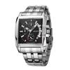 Megir Blau Edelstahl Männer Uhr Rechteck Große Zifferblatt Business Quarz männer Armbanduhren Relogio Masculino Militär Uhr Mann