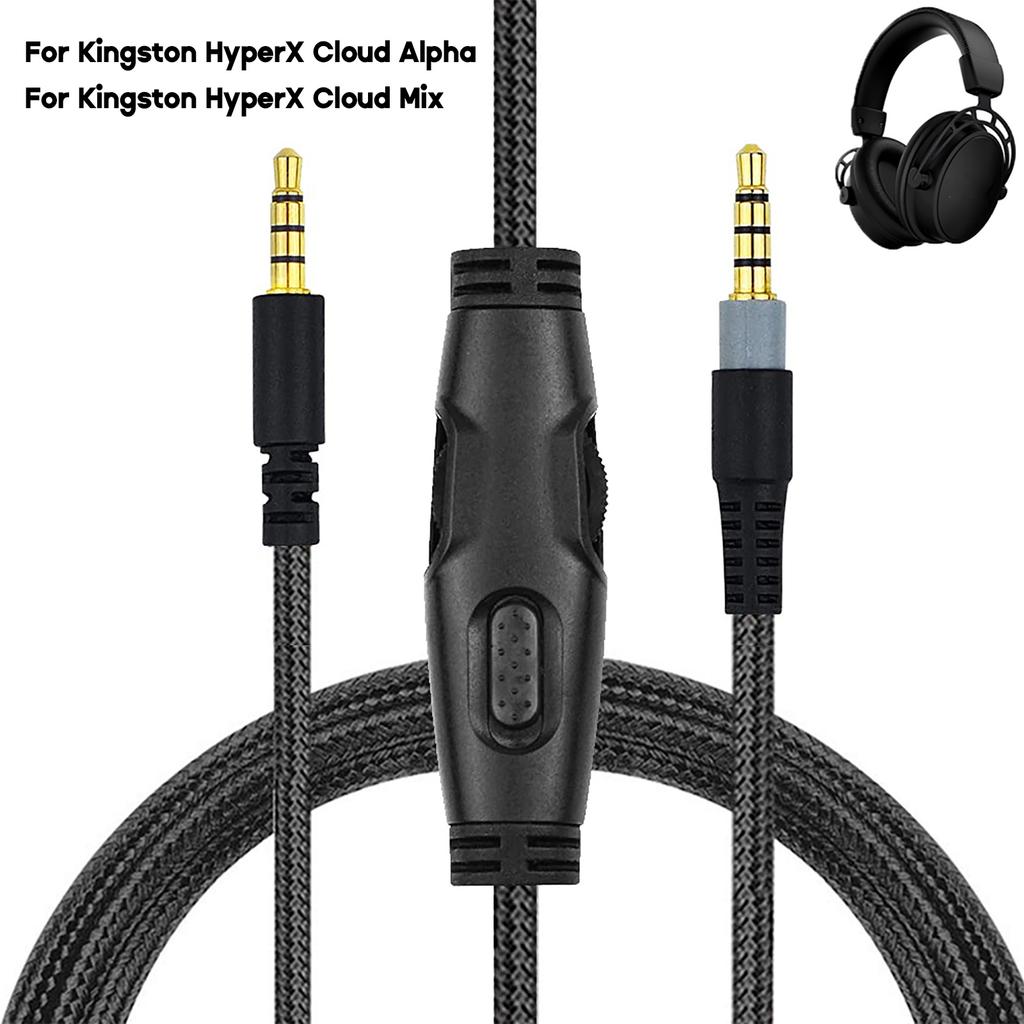 High-Quality Headphone Audio Cord Cable Audio AUX-Cable for HyperX Cloud Headphones Replacement Cable for Gamers