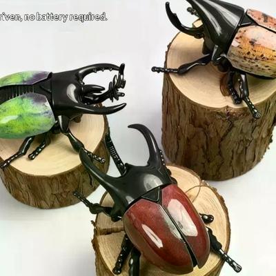 1/3Pcs Simulation Animals Home Desk Decoration Accessory Laser Dazzle Clockwork Big Beetle Model Unique Kids Gift Idea