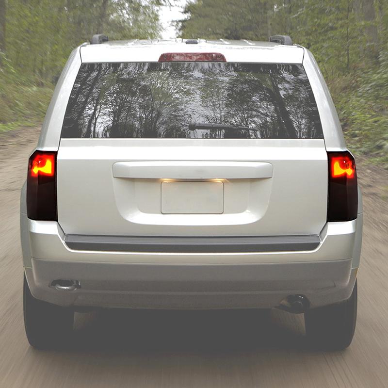 Car Tail Light Cover Taillight Decorative Stickers For Jeep Patriot  2011-2016 Car Exterior Accessories, Smocked Black