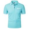 T-shirt Polo Casual à Manches Courtes et Revers avec Poche Boutonnée pour Homme Chemise de Sport pour Homme