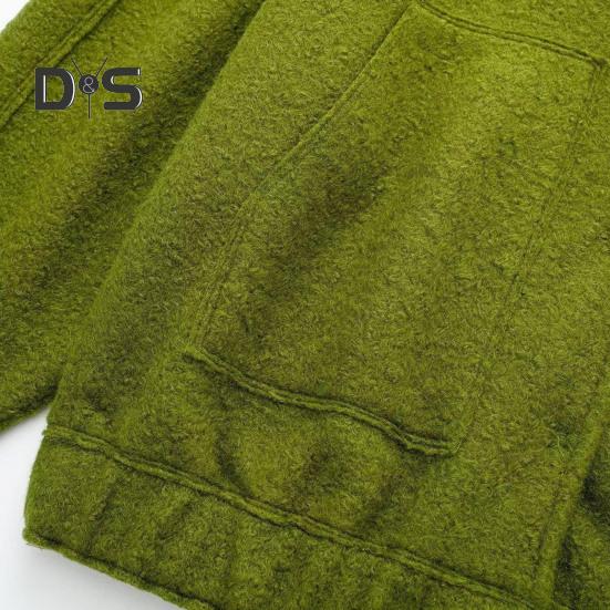 Frauen Herbst Winter Baseball Jacke Stehkragen Langarm Versteckte Tasten Casual Jacke Große Taschen Einfarbig Jacke Mantel