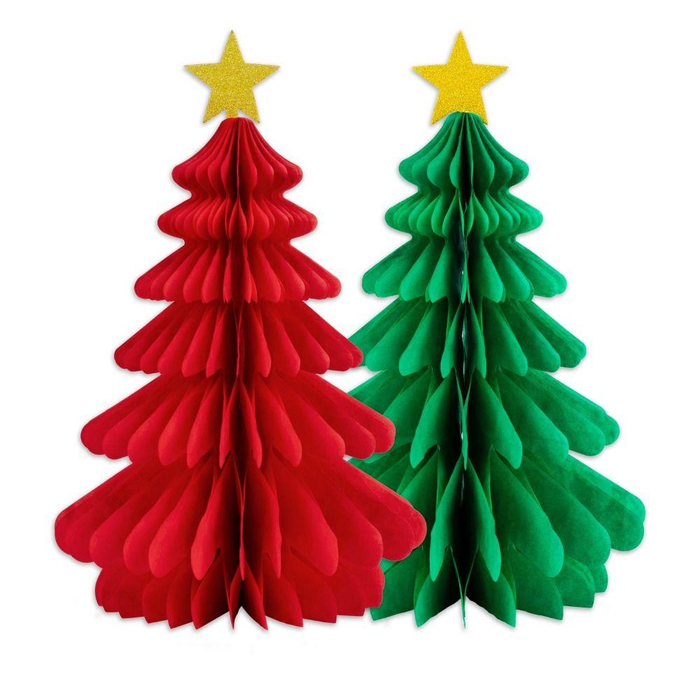 3D Design Honeycomb Hanging Decorations Paper Material Hanging Style Honeycomb Tree Ornaments Bell Shape