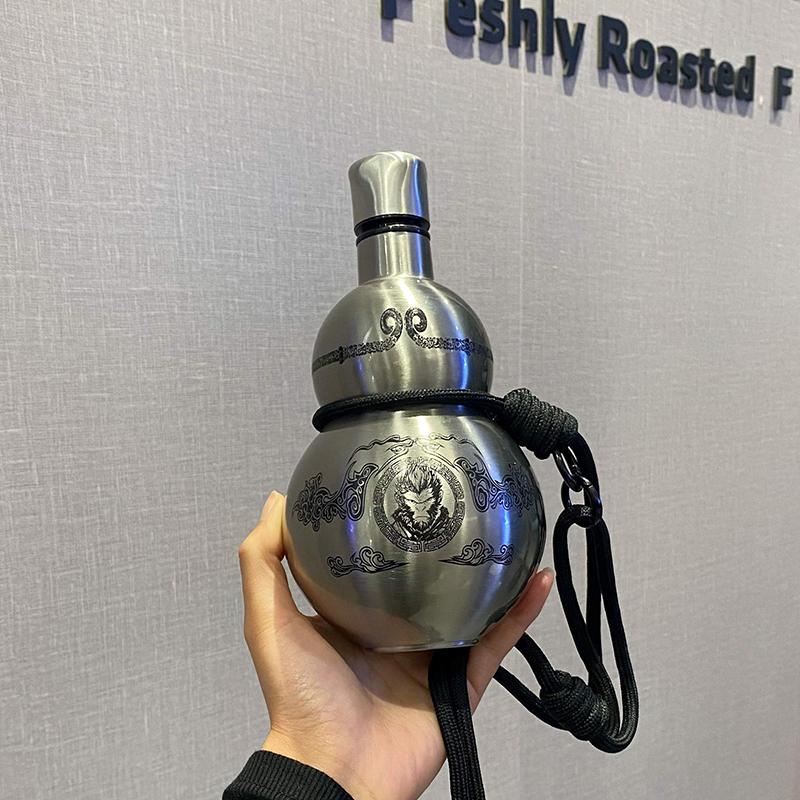 

Пляшка для води Wukong Theme у стилі гарбуза 500 мл Термоізольована чашка Ігрове хобі Косплей Портативна Пляшка для води для спорту на відкритому повітрі B