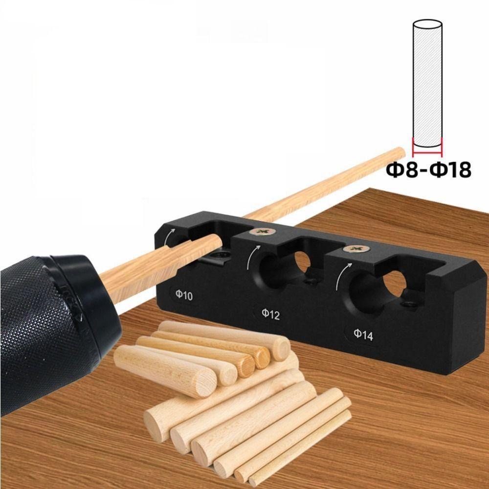Jig Tool Easy Carryi Hole Locator Round Rod Auxiliary Tool Woodworking Dowel 10mm-14mm Carpentry Doweling Jig DIY Tools
