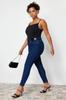 Women's Style Plus Size Dark Blue Estra Flexible Skinny Jeans