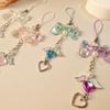 Wings Heart Fringe Phone Lanyard Love Pendant Bowknot Phone Chain  Key  Accessories