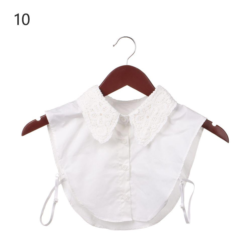 Vintage Cotton Lace Lapel Blouse Top Shirt Fake Collar False Tie Clothes Accessories