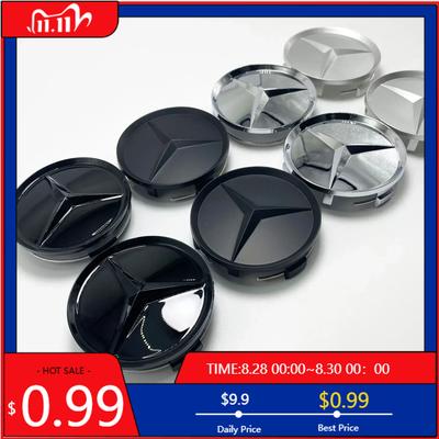 GLC GLB 4pcs/75mm Integrated Hub Center Cover Badge Logo Is Suitable for Mercedes-Benz W166 GLC/GLE/GLA/S/E/GLK Automobile Acce