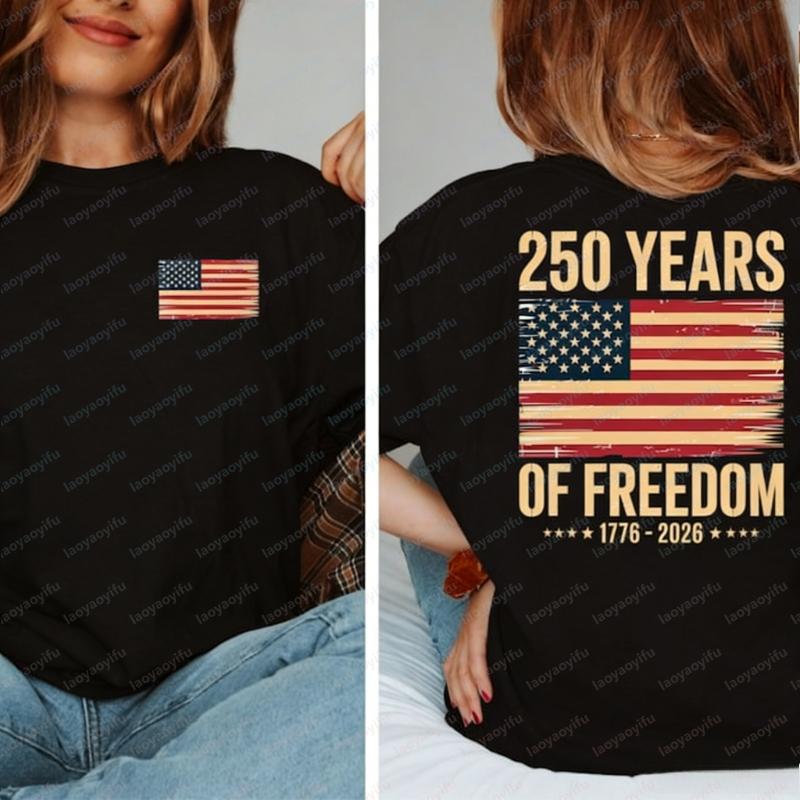 Independence Day Freedom TShirt Birthday Sweatshirt Gift Flag 17762026 Fourth of July Crewneck Patriotic Tee Gothic Tops Y2k