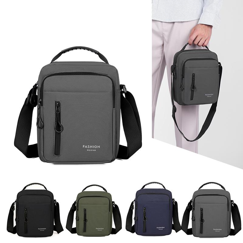 Solid Color Shoulder Bag Commuter Men's Bag Change Mobile Phone Crossbody Bag