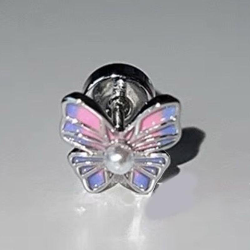 Y2K Ear Pins Butterfly Shaped Party Jewelry Gift Studs Earrings Ear Studs Alloy Material Party Jewelry for Women Girls
