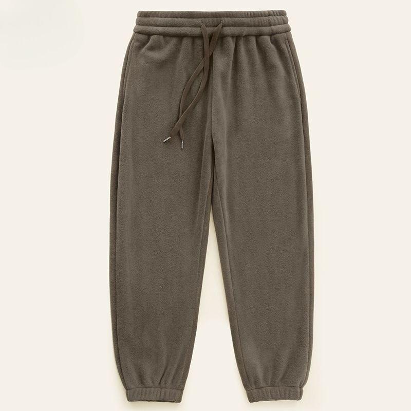 Herre Dobbeltsidig Fleecebukser Yttertøy Mansjett Sweatpants Fleecefôret Fortykket Vinter Varm Atletisk Bukser
