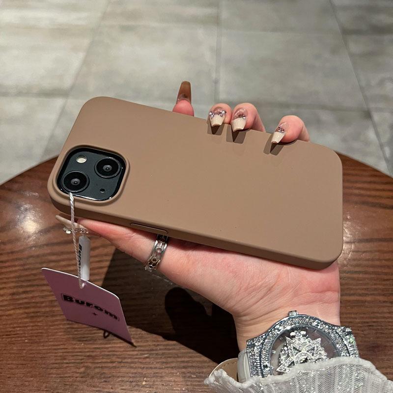 Trendy Flüssigsilikon Vollumwicklung Rutschfeste und sturzsichere iPhone Hülle iPhone14 15 Pro Max 14 plus 15 plus 16 plus iPhone 11 12 13 Hülle