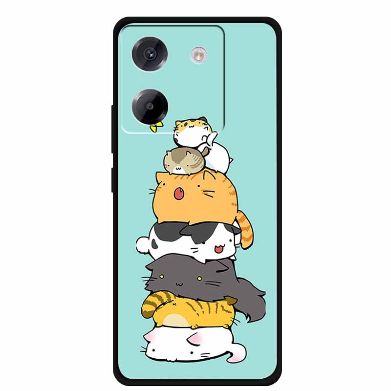 For Xiaomi Poco M7 Pro 5G Case Cartoon Painting Style Soft Silicone TPU Back Cover Cases for Poco M7 Pro 5G Shockproof Cover New