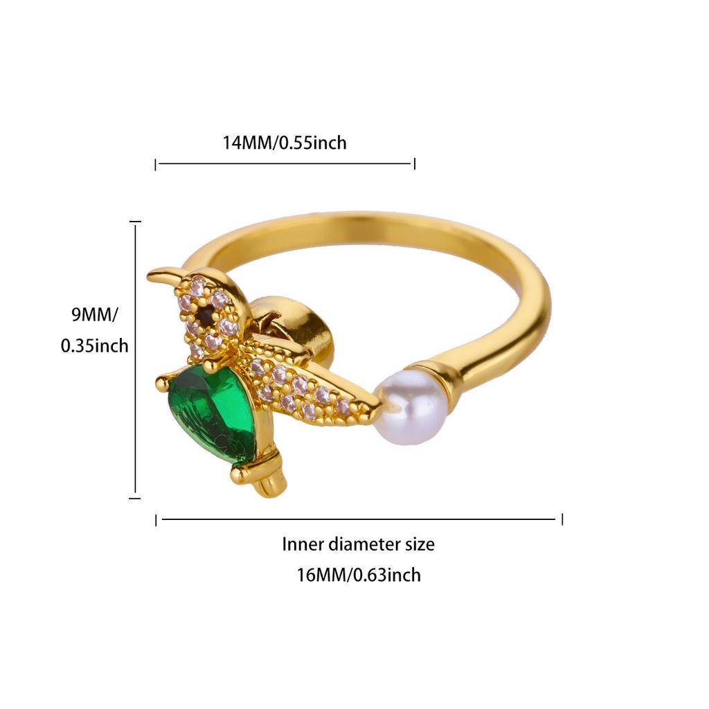 Luxury Zircon Butterfly Rings For Women Stainless Steel Gold Color Open Ring 2025 New Fashion Wedding Couple Zircon Gift
