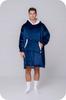 Blanket Sweatshirt Oversize Warm Thick Blanket Sweatshirt 2in1 Navy Blue Fur [Kb-J3]
