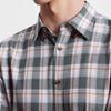 YOUNGOR Men's Plaid Flannel Long-Sleeve Shirt
