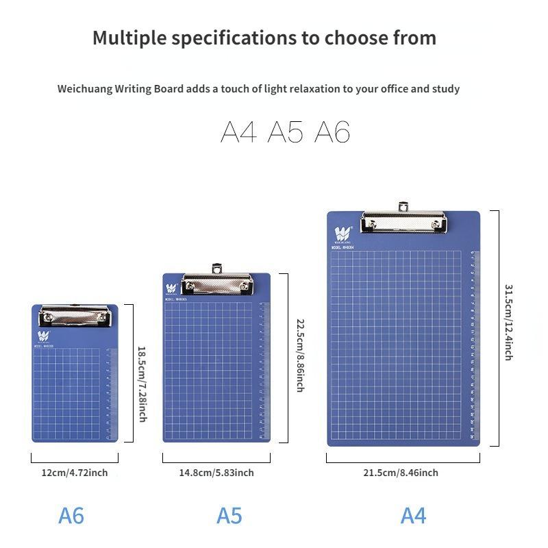 5Pcs Writing Board, A4/A5/A6 Folder, Clipboard, Test Paper, Organizer, Plastic Menu Bill Folder Office Stationery
