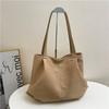 Simple Large-capacity Tote Bag, Student Class Canvas Bag, Shoulder Bag, Commuting Versatile Casual Solid Color Handbag, Women