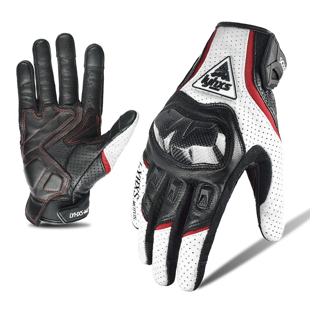 Motorcycle Racing Gloves Equipment Leather Carbon Protection Moto Cross Dirtbiker Riding Motocross Motorcyclist Cycling Glove