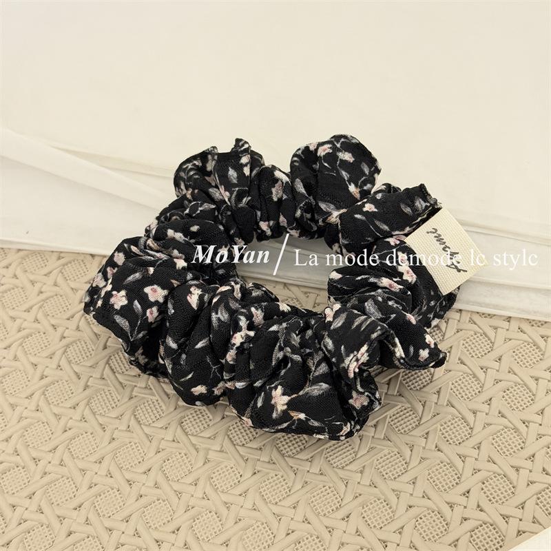 

Spring Floral Fabric Hair Tie - Elegant Women s Ponytail Accessory