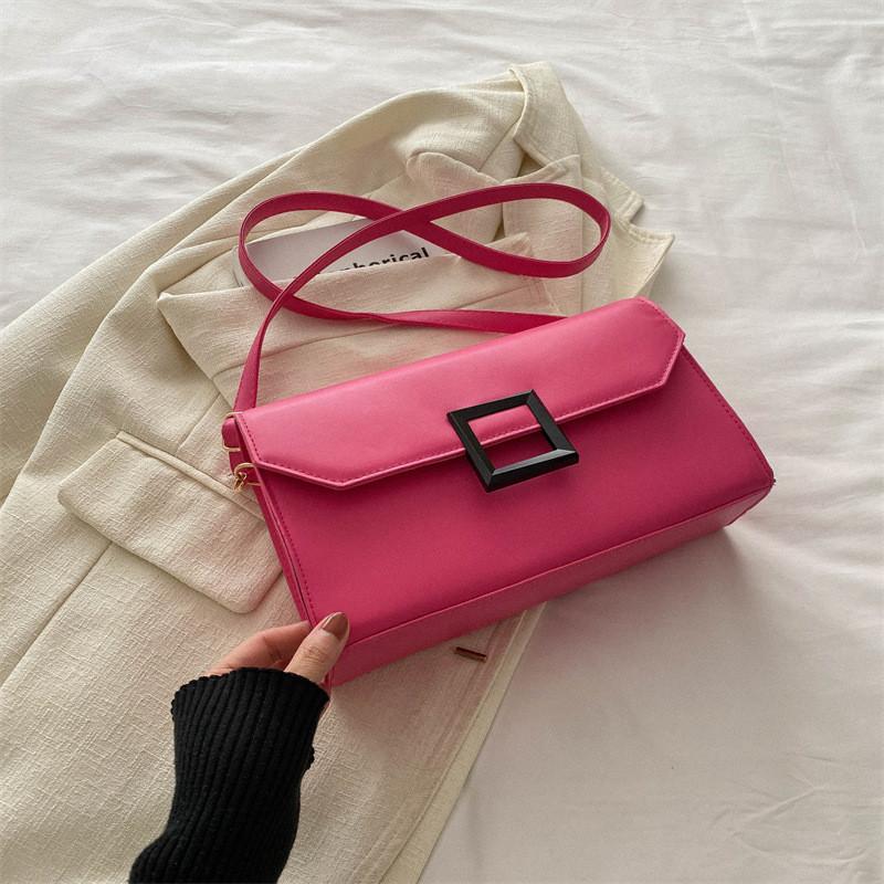 Stylish Compact Square Bag With Soft Pu Material In Elegant Colors For Street Fashion Lovers