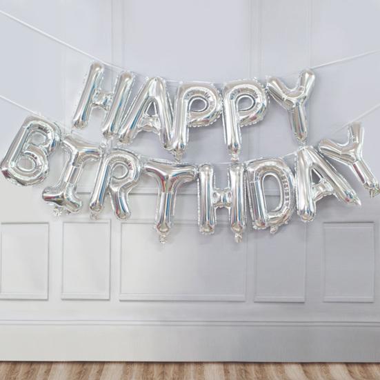 Happy Birthday Balloons Reusable Festive Fine Workmanship Birthday Party  Decorations Banner Balloons for Gathering