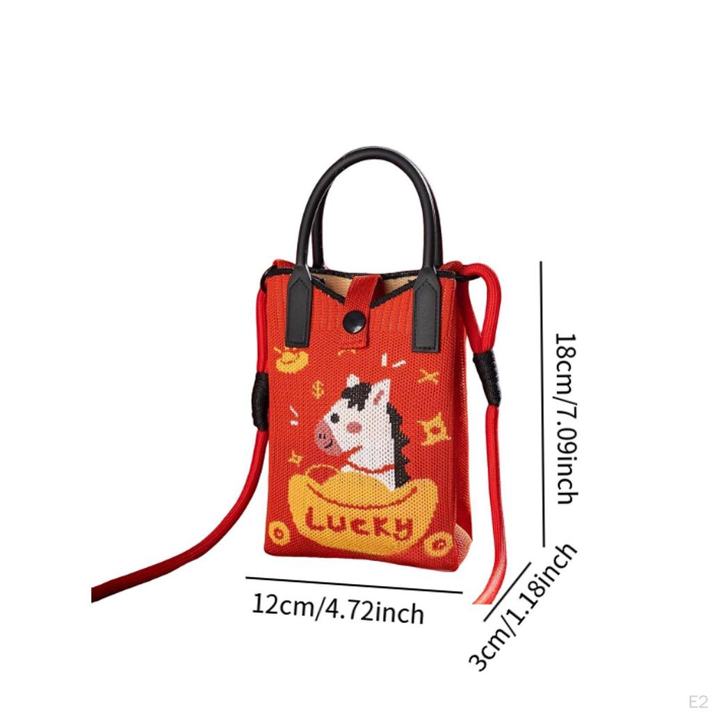 Crossbody Bag Shoulder Mini Phone Handbag with Festive Design And Polyester Material