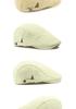 Men's Straw Hat Beret: Spring/Summer Sun Protection, Retro Duckbill Newsboy Cap.