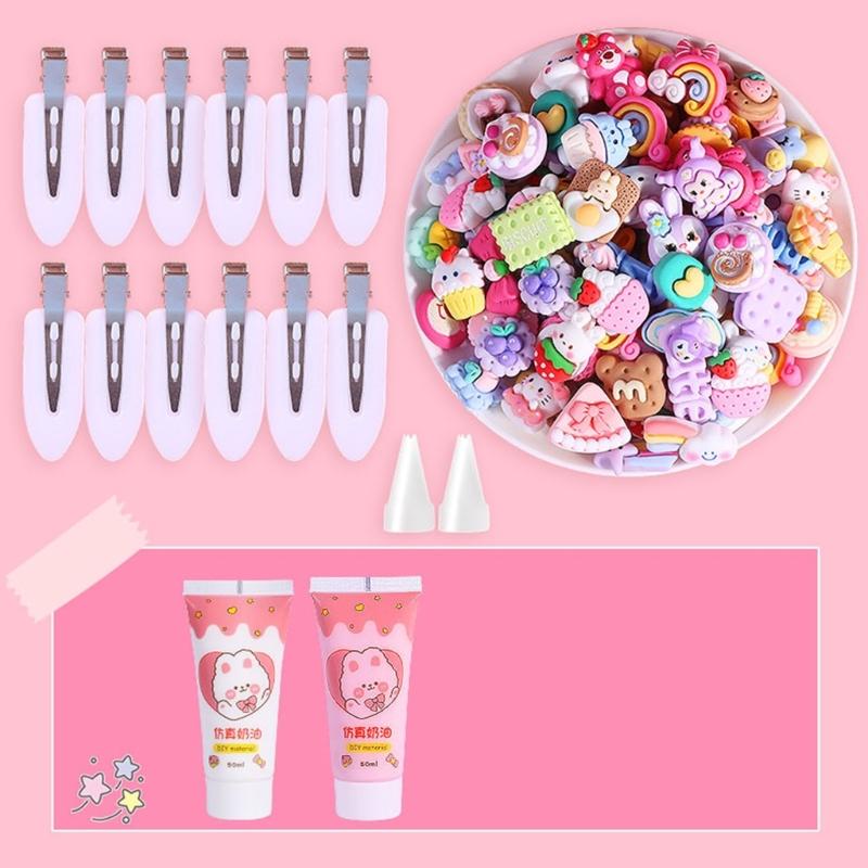 Resin Hair Clip Assortment Handcrafts Pins DIY Set for DIY Decorating