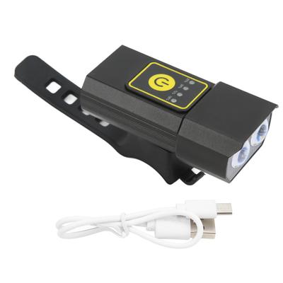 Luce Anteriore per Bicicletta Impermeabile Leggera Ricaricabile USB Faro Anteriore Luminoso per Ciclismo Notturno
