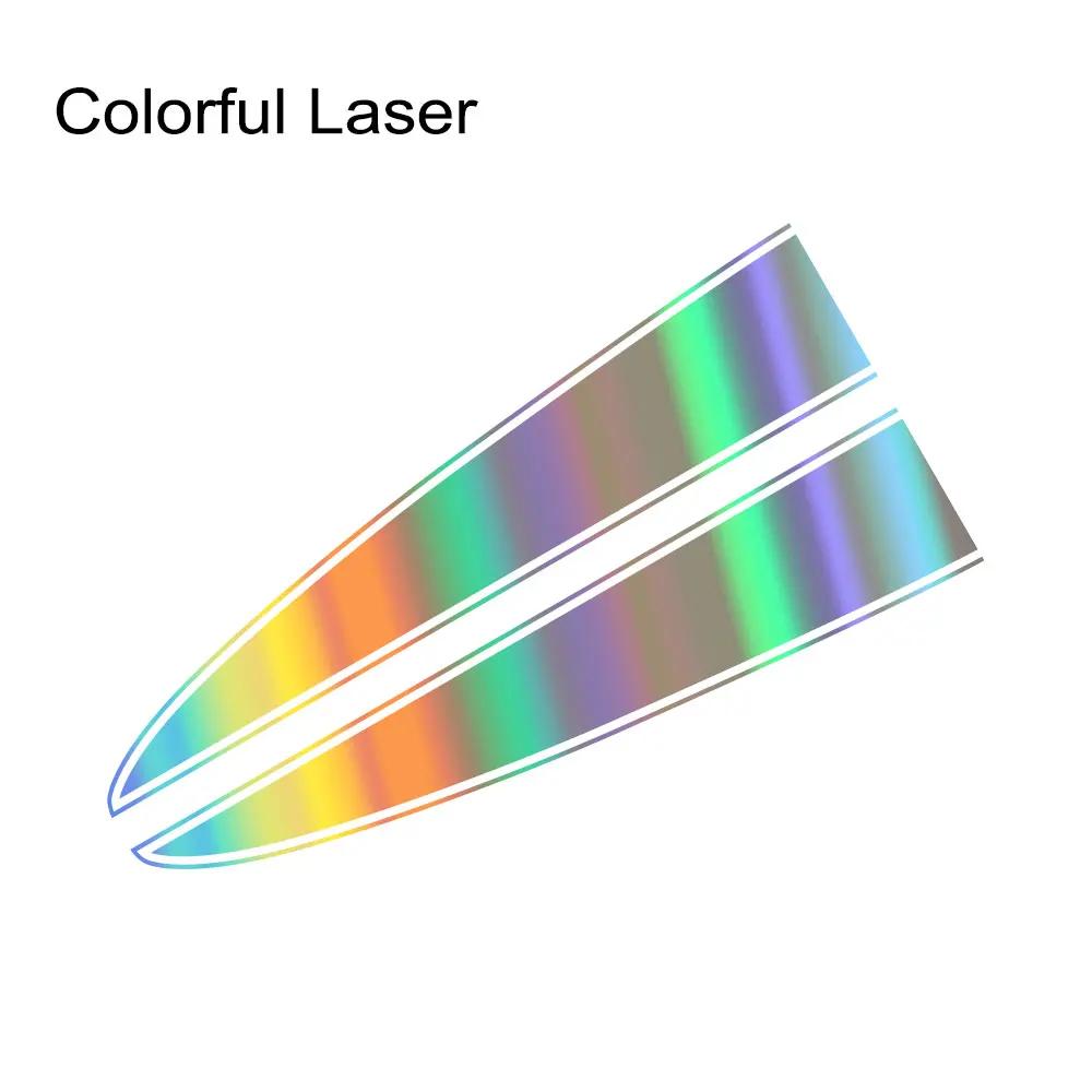 

2Pcs Car Hood Bonnet Stickers For Fiat 500 Abarth Auto DIY Stripes Styling Decoration Tuning Car Accessories Vinyl Film Decals Colorful Laser