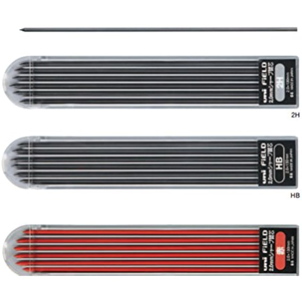 Mitsubishi Pencil Sharp Refill Field 2.0mm 2H U202101P2H Pack of 10