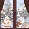 9-teiliges Set Neue Weihnachtsdekorationen Fensterglas 3D PVC Aufkleber Fensterdekoration Kühlschrankaufkleber Wasserdichter Wandaufkleber
