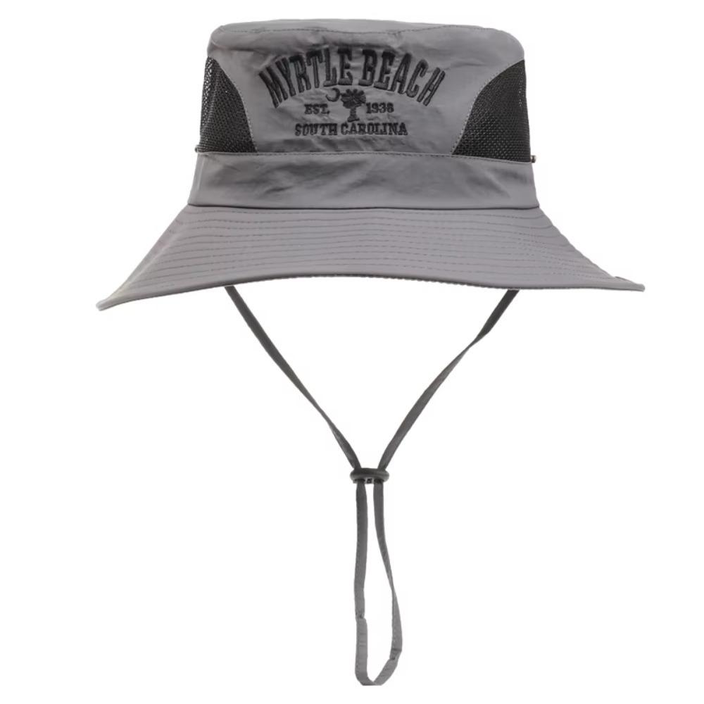 Embroidered Bucket Hat Wide Brim Fisherman Hat Fashion Sunshade Hat  Women