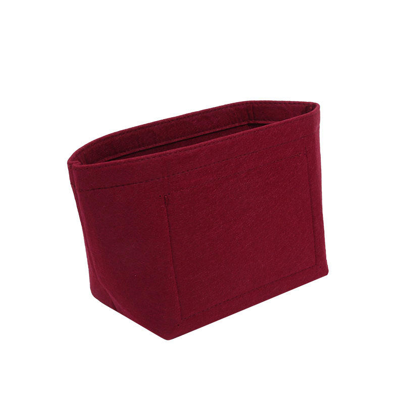 Women Portable Bucket Shopper Storage Bag Felt Insert Organizer Makeup Handbag Travel Inner Purse Cosmetic Bag Liner