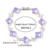 Classic and Fashionable Women's Brass Bracelets Luxury Zircon Four-leaf Clover Copper Jewelry