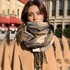 New Style Melard Scarf for Women, Suitable for Autumn And Winter, Korean Version, Versatile High-End Checkered Shawl, Couple'S Neck Warmer for Men