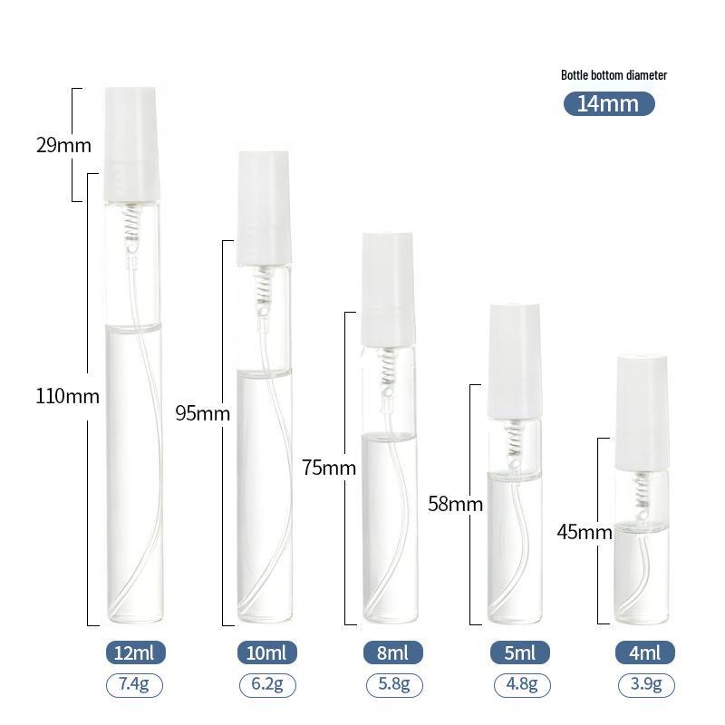 Portable Glass Perfume Decanting Bottles - 2ml, 3ml, 5ml, 10ml Spray Empty Bottles