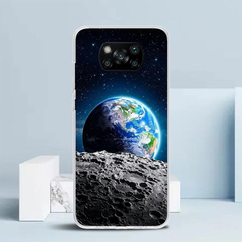 Earth Stars Space Phone Case For Xiaomi Poco F7 Ultra X5 X6 X7 Pro M7 Redmi 15C 15 13C 13 12C 12 10C 10 10A 9 9C 9A 9T Cover Poc