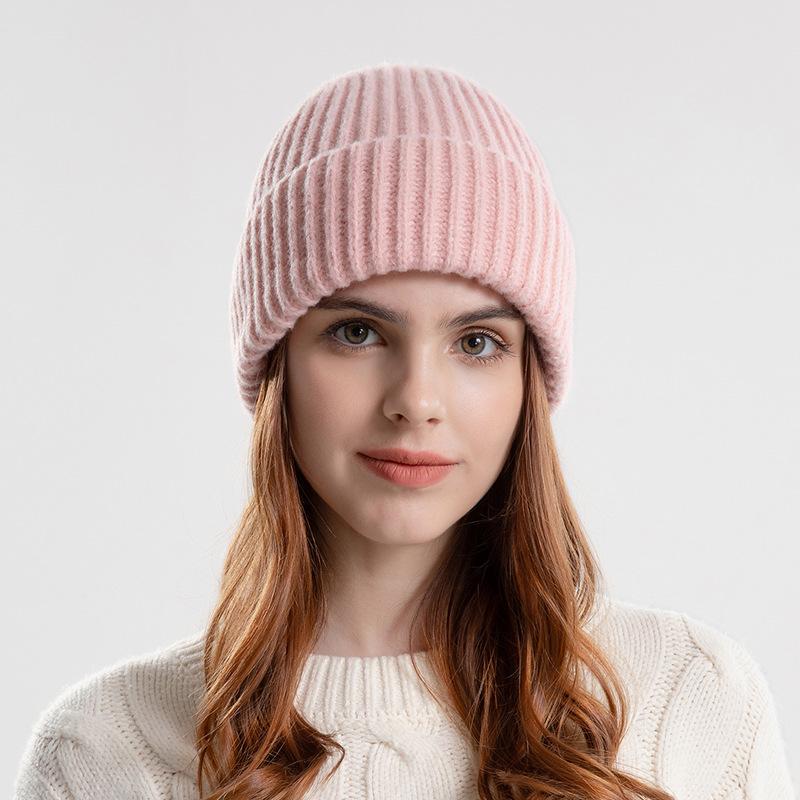 Women Winter Hats Knitted Hat Fashion Solid Color Skullies Beanies Female Outdoor Windproof Thermal Russia Snow Ski Cap Bonnets